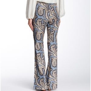 NWT FREE PEOPLE Blue Paisley Print Bell Bottoms